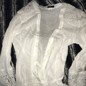 White bohemian style coverup